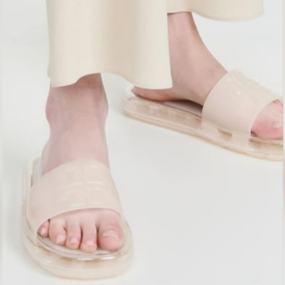 Tory Burch New Ivory Bubble Jelly Pool Slide Size 9 BRAND NEW! - Picture 7 of 10
